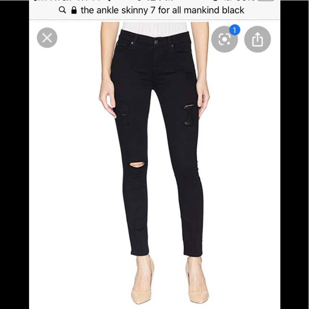 7 for All Mankind Denim Super Soft ankle skinny